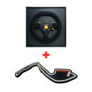 Kit Decorativo - Rei de Mônaco - Quadro Volante McLaren MP4/8 - 1993 + Luminária em LED Pista Mônaco - Fórmula 1 - 2 Peças