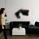 Luminária em LED - Pista Silverstone - Fórmula 1 - 62x42cm - Fonte Bivolt