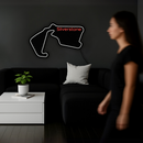 Luminária em LED - Pista Silverstone - Fórmula 1 - 62x42cm - Fonte Bivolt