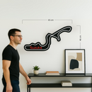 Luminária em LED - Pista Suzuka - Fórmula 1 - 65x46cm - Fonte Bivolt