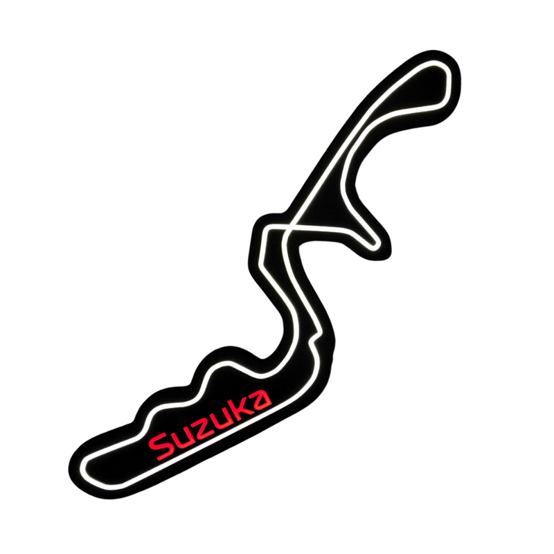 Luminária em LED - Pista Suzuka - Fórmula 1 - 65x46cm - Fonte Bivolt