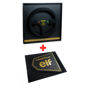 Kit Quadros - Lotus 98T - 1986 - Volante + Asa Traseira - Fórmula 1 - 2 Peças