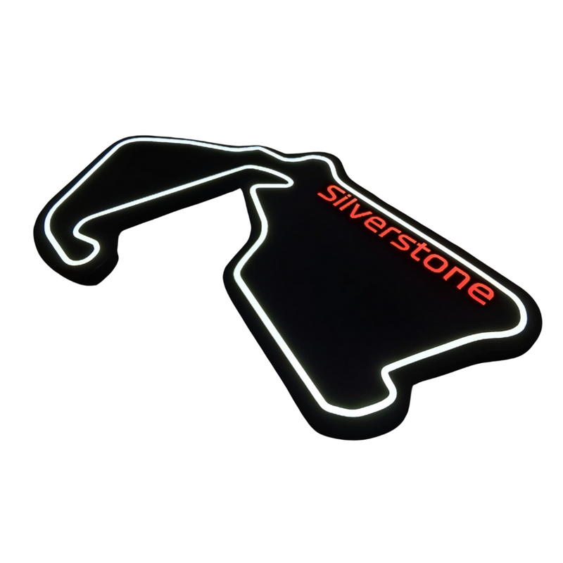 Luminária em LED - Pista Silverstone - Fórmula 1 - 62x42cm - Fonte Bivolt