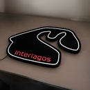 Kit Decorativo - Herói Nacional - Quadro Volante McLaren MP4/6 - 1991 + Luminária em LED Pista Interlagos - Fórmula 1 - 2 Peças