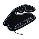 Kit Decorativo - Herói Nacional - Quadro Volante McLaren MP4/6 - 1991 + Luminária em LED Pista Interlagos - Fórmula 1 - 2 Peças