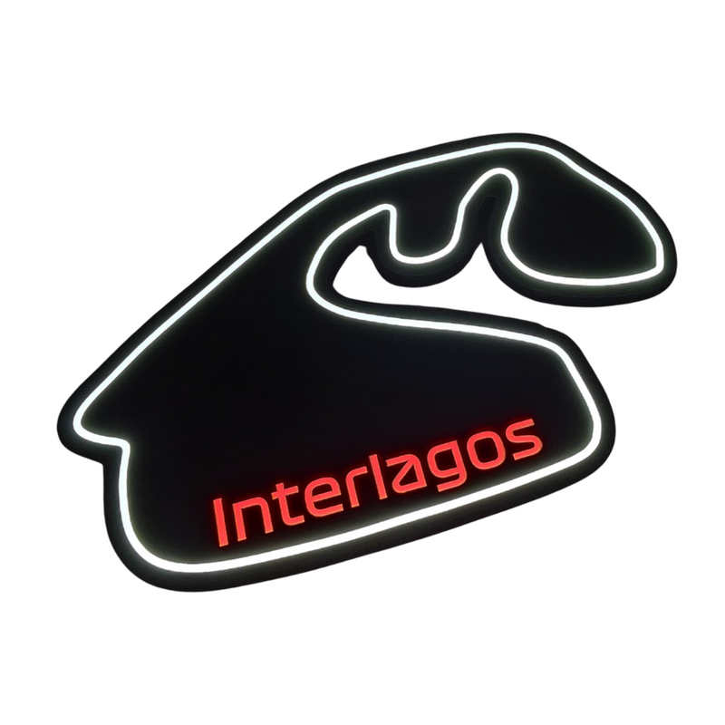 Luminária em LED - Pista Interlagos - Fórmula 1 - 53x50cm - Fonte Bivolt