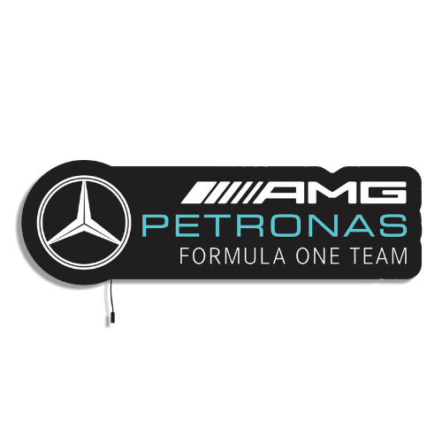 Luminária em LED - Mercedes AMG Petronas Formula One Team - 65x20cm - Fonte Bivolt