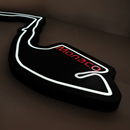 Kit Decorativo - Rei de Mônaco - Quadro Volante McLaren MP4/8 - 1993 + Luminária em LED Pista Mônaco - Fórmula 1 - 2 Peças