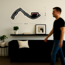 Kit Decorativo - Rei de Mônaco - Quadro Volante McLaren MP4/8 - 1993 + Luminária em LED Pista Mônaco - Fórmula 1 - 2 Peças