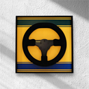 Quadro Toleman TG184 - 1984 - Volante - Fórmula 1 - Escala 1:1