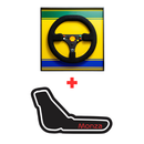 Kit Decorativo - Quadro Volante McLaren MP4/6 - 1991 + Luminária em LED Pista Monza - Fórmula 1 - 2 Peças