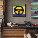 Kit Decorativo - Quadro Volante McLaren MP4/6 - 1991 + Luminária em LED Pista Monza - Fórmula 1 - 2 Peças