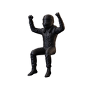 Miniatura Piloto F1 - Sentado - Comemoração - Estatueta Fórmula 1 - 10x6x6,5cm