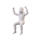 Miniatura Piloto F1 - Sentado - Comemoração - Estatueta Fórmula 1 - 10x6x6,5cm