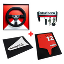 Kit Decorativo - McLaren MP4/4 - 1988 - Quadros Volante + Asa Dianteira + Asa Traseira + Porta-Chaves - Fórmula 1 - 4 Peças