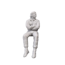 Miniatura Piloto F1 - Herói Nacional - Sentado/Braços Cruzados - Estatueta Fórmula 1 - 10x4x6cm