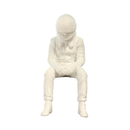 Miniatura Piloto F1 - Sentado - Pensativo - Estatueta Fórmula 1 - 10x5x6,5cm