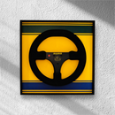 Quadro Lotus 97T - 1985- Volante - Fórmula 1 - Escala 1:1