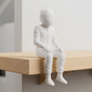 Miniatura Piloto F1 - Sentado - Preparação - Estatueta Fórmula 1 - 10x4,5x4,5cm