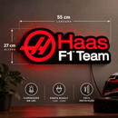 Luminária em LED - Haas F1 Team - Logo - Fórmula 1 - 50x27cm - Fonte Bivolt