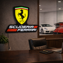 Luminária em LED - Scuderia Ferrari - Fórmula 1 - 50x28cm - Fonte Bivolt