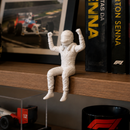 Miniatura Piloto F1 - Sentado - Comemoração - Estatueta Fórmula 1 - 10x6x6,5cm