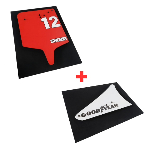 Kit Quadros McLaren MP4/4 - 1988 - Asa Dianteira + Asa Traseira - Fórmula 1 - 2 Peças
