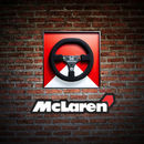 Kit Decorativo - McLaren MP4/4 - 1988 - Quadro Volante + Luminária em LED Logo Antiga - Fórmula 1 - 2 Peças