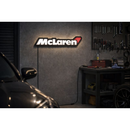 Kit Decorativo - McLaren MP4/4 - 1988 - Quadro Volante + Luminária em LED Logo Antiga - Fórmula 1 - 2 Peças