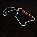 Luminária em LED - Pista Silverstone - Fórmula 1 - 62x42cm - Fonte Bivolt