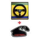 Kit Decorativo - Herói Nacional - Quadro Volante McLaren MP4/4 - 1988 + Luminária em LED Pista Interlagos - Fórmula 1 - 2 Peças