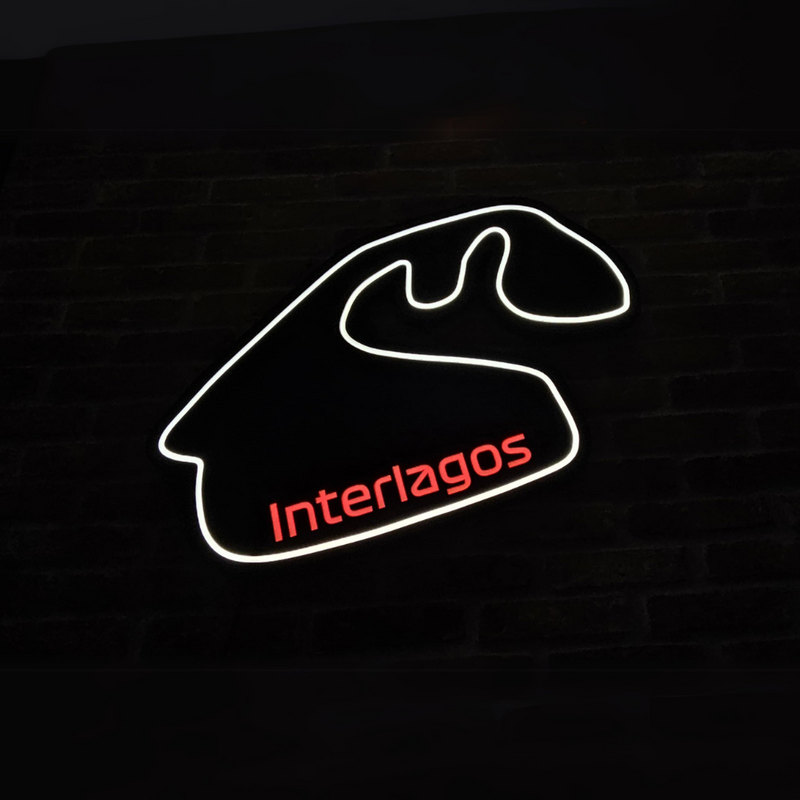 Kit Decorativo - Herói Nacional - Quadro Volante McLaren MP4/6 - 1991 + Luminária em LED Pista Interlagos - Fórmula 1 - 2 Peças