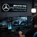 Luminária em LED - Mercedes AMG Petronas Formula One Team - 65x20cm - Fonte Bivolt