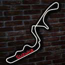 Luminária em LED - Pista Suzuka - Fórmula 1 - 65x46cm - Fonte Bivolt