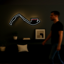 Kit Decorativo - Rei de Mônaco - Quadro Volante McLaren MP4/8 - 1993 + Luminária em LED Pista Mônaco - Fórmula 1 - 2 Peças