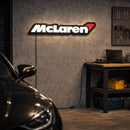 Kit Decorativo - McLaren MP4/4 - 1988 - Quadro Volante + Miniatura Exclusiva + Luminária em LED Logo Antiga - Fórmula 1 - 3 Peças