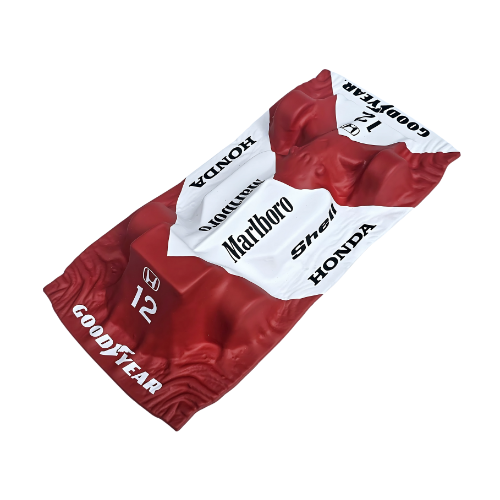 Kit Decorativo - McLaren MP4/4 - 1988 - Quadros Volante + Asa Dianteira + Asa Traseira + Miniatura + Porta-Chaves - Fórmula 1 - 5 Peças