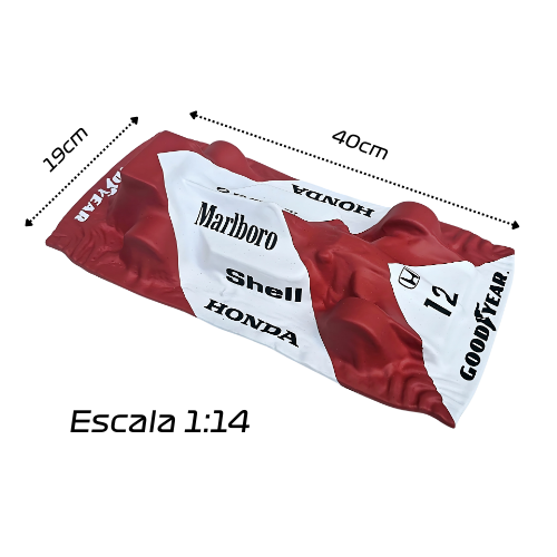 Kit Decorativo - McLaren MP4/4 - 1988 - Quadros Volante + Asa Dianteira + Asa Traseira + Miniatura + Porta-Chaves - Fórmula 1 - 5 Peças